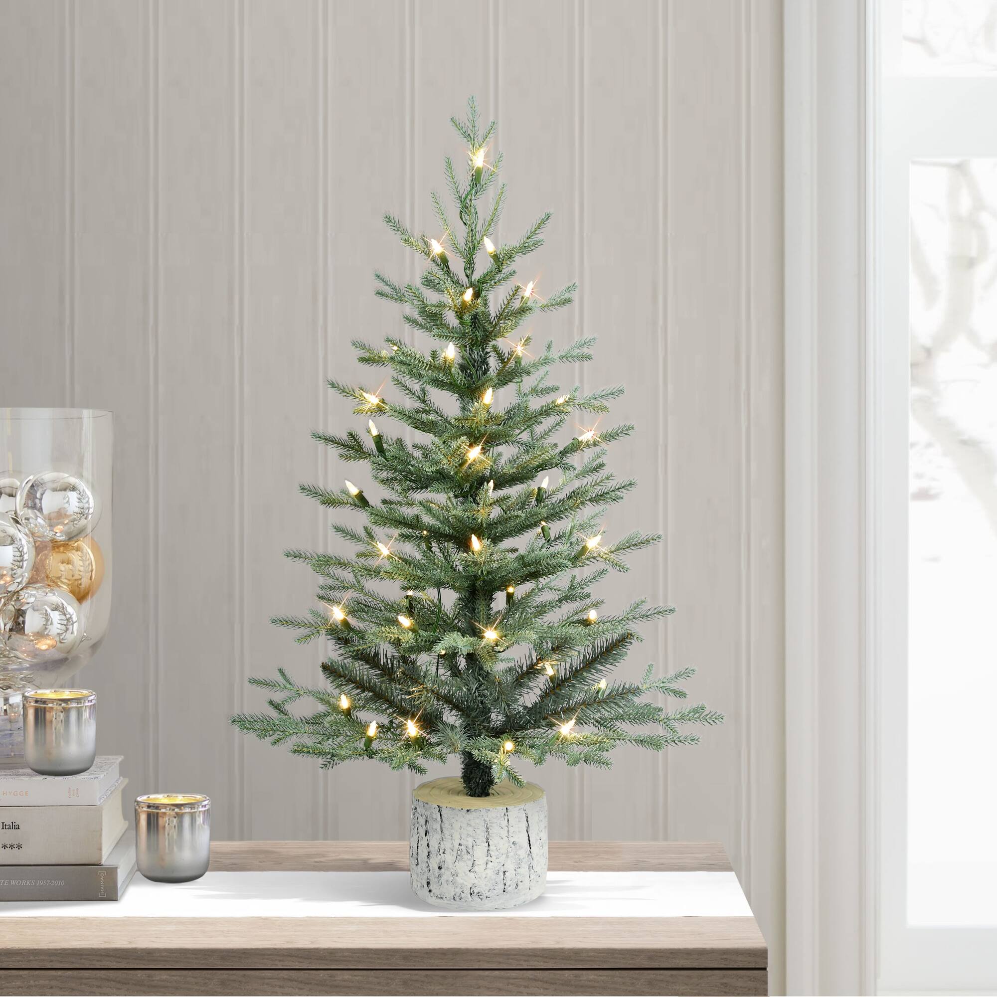3ft. Pre-Lit Arctic Fir Artificial Potted Christmas Tree